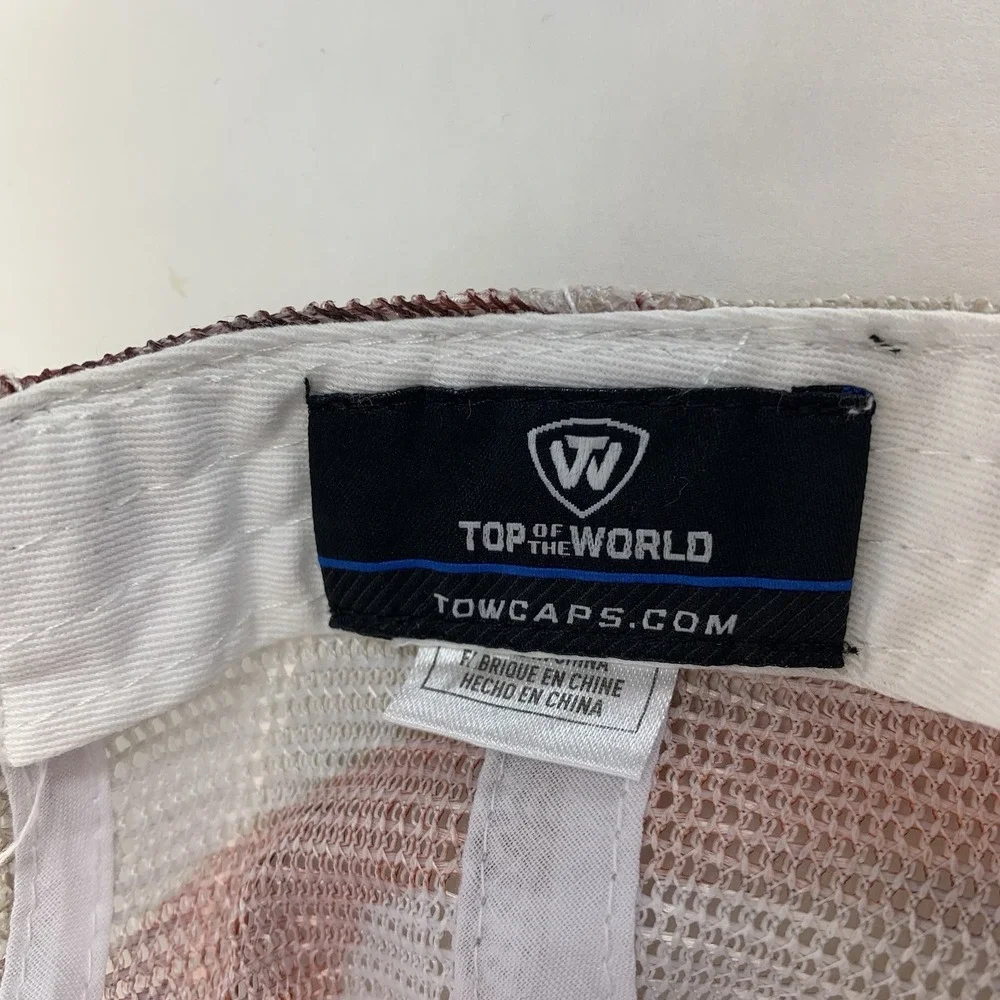 Oklahoma Sooners OU Hat Denim Flag Mesh Snapback Baseball Cap TOW STAIN